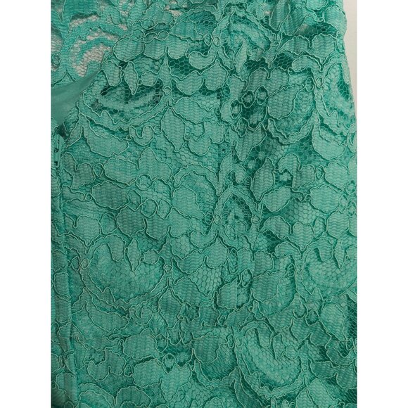 Davids Bridal Short Lace High Neck Dress Size 10 Spa Color - Picture 3 of 5